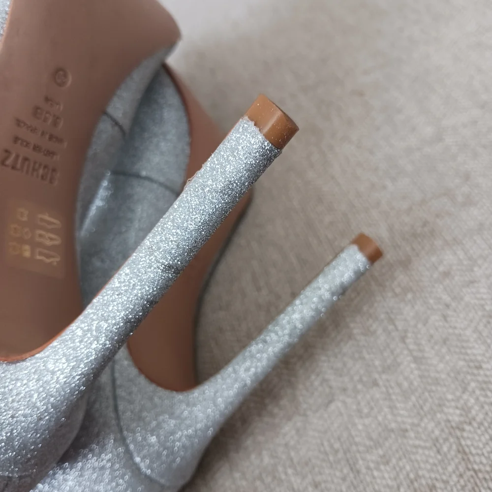 Schutz Elegant Silver Women's Heels